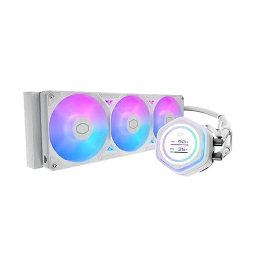 Cooler Master MasterLiquid Atmos II LCD 360mm White ARGB CPU Liquid Cooler