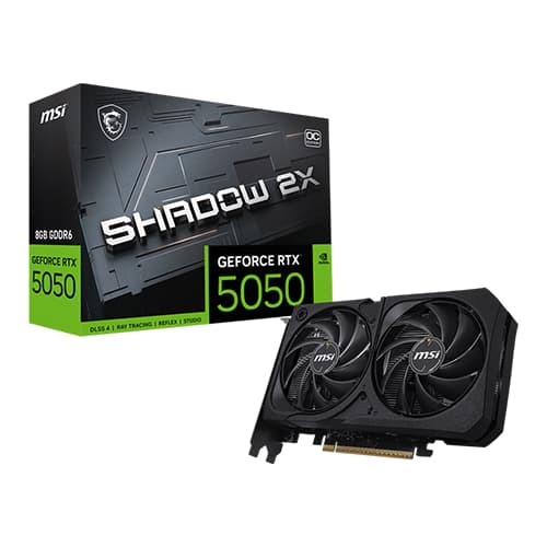 MSI RTX 5050 Shadow 2X OC 8GB GDDR6 Graphics Card