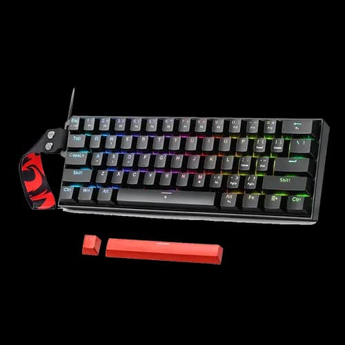 Redragon Fizz K617 Mechanical RGB Gaming Keyboard With HE Magnetic Switch, Black Strap